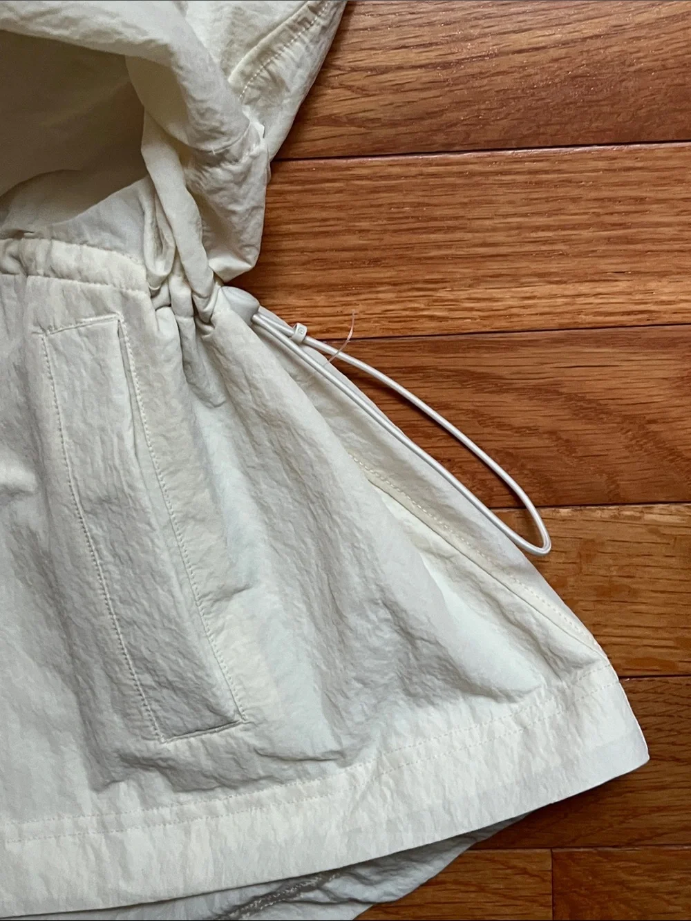 lululemon athletica Cream Drawstring-Waist Zip Jacket